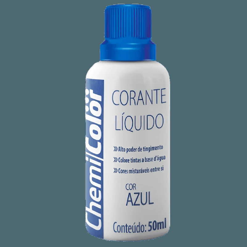 CORANTE BASE D'ÁGUA 50ML CHEMICOLOR AZUL 680469